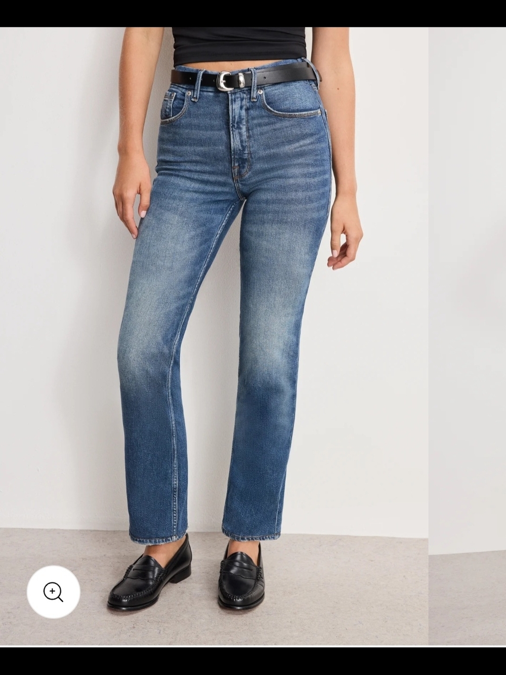 Good American Good Icon Straight Ankle Jeans Size 16